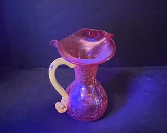 CRACKLE GLASS AMBERINA MINI PITCHER