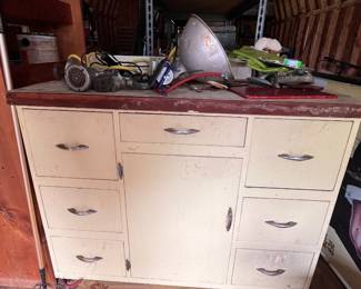 1950'S KITCHEN CABINET WITH POTATO/ONION BINS