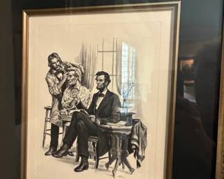 Lincoln Poses For Statue - Lloyd Ostendorf $ 64.00