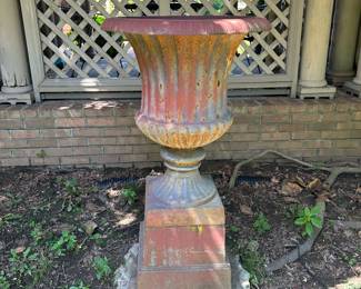 Cast iron urn