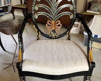 pair of Hepplewhite Plume armchairs