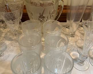 Iris pitcher and glasses