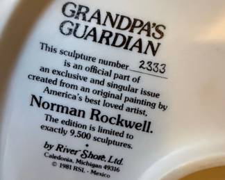 Norman Rockwell "Grandpa's Guardian" Sculpture