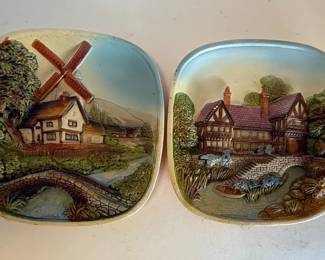 A. Legend Product "Country Charm" Collection Chalkware Wall Plaques