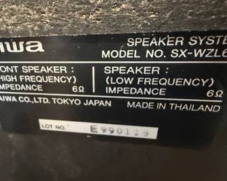 Aiwa SX-WZL60 Speaker System