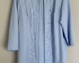 Anthony Richards Women's Blue Embroidered Two-Piece Outfit
