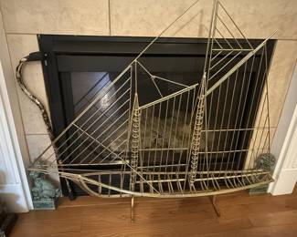 Brass Sailboat Sculpture