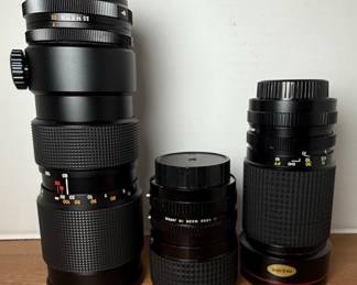 Tokina AT-X SD 35-200mm f/3.5-4.5 and Konica Zoom-Hexanon AR 80-200mm f/4 Lens Lot