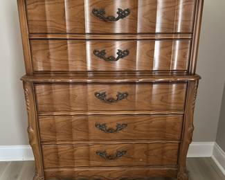 Kent Coffey French Provincial Style Cherry Wood Dresser