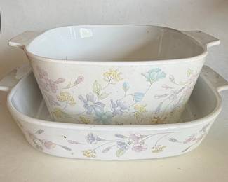 CorningWare "Pastel Bouquet" Floral Casserole Dishes