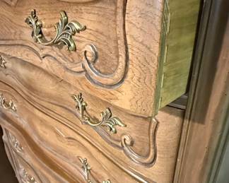 French Provincial Louis XV Style Chest of Drawers