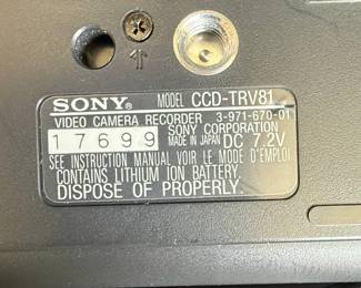 Sony Handycam CCD-TRV81 Video Camera Recorder