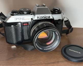 Konica FT-1 Motor 35mm Film Camera with Hexanon AR 50mm f/1.8 Lens