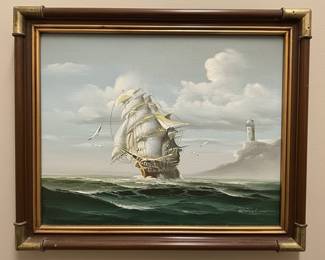 Hewett Jackson Style Seascape Painting