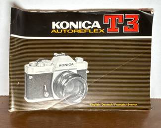Konica Autoreflex T3 35mm SLR Camera with Hexanon AR 55mm f/1.8 Lens