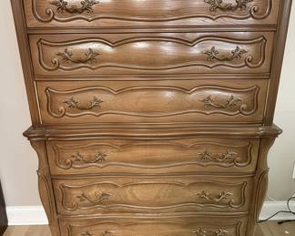 French Provincial Louis XV Style Chest of Drawers
