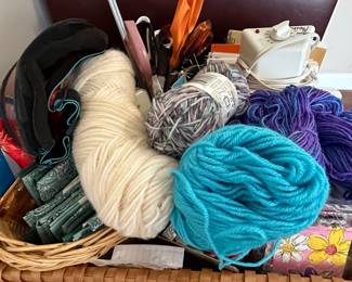 Yarn Collection with Craft Supplies