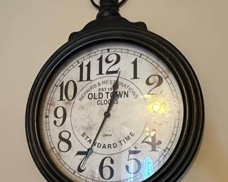Old Town Clocks "Standard Time" Pocket Watch Style Wall Clock