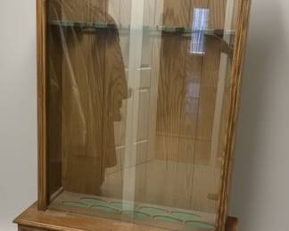 Oak Gun Cabinet Display Case
