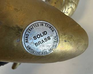 Solid Brass Goose Figurines, Hand Crafted in Taiwan