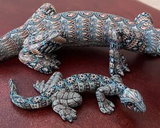 Jon Stuart Anderson "Fimo Creations" Lizard: Baby, Papa