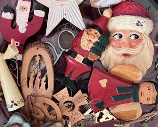 Assorted Santa Ornaments