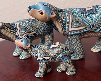 Jon Stuart Anderson "Fimo Creations" Polar Bear: Baby, Mama, Papa