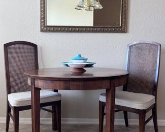 Dining Table without Leaves, Beveled Mirror