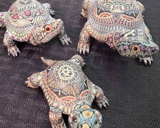 Jon Stuart Anderson "Fimo Creations" Turtle Pushing up on Feet