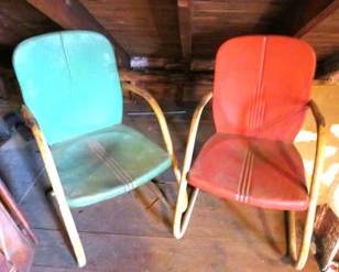 Vintage MCM Alvin patio chairs