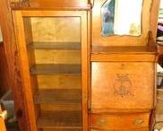 combo Secretary Desk glass cabinet