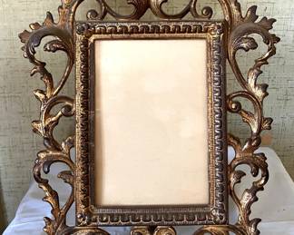ornate Victorian brass tabletop frame
