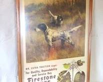 vintage Firestone Tire hunting poster