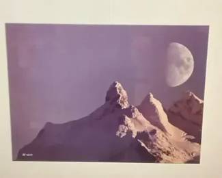 Art Wolfe Signed "Mountains And Moon" Photograph