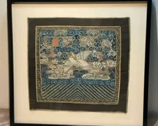 Antique Chinese Military Rank Badge-Qing Dynasty