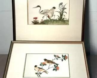 Asian-inspired botanical art: Birds & Flowers