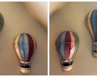 Hot air balloon wall decor- 2 pair available