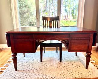 Ethan Allen drop side desk with 4 drawers