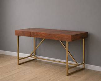 Writing desk with metal base by Rania