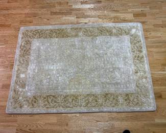 Safavieh rug, 4 X 6, wool & viscose, hand tufted, cream & gold