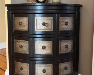 3 drawer curved accent chest
