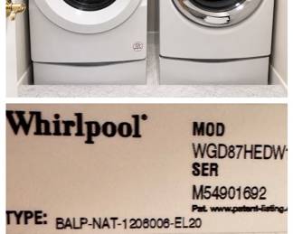 Whirlpool washer & gas dryer