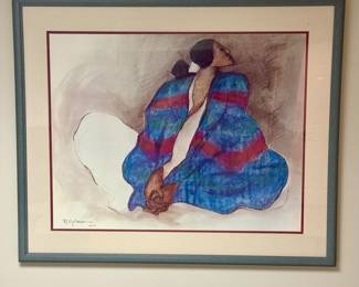R. C. Gorman, "Woman with the blue blanket"