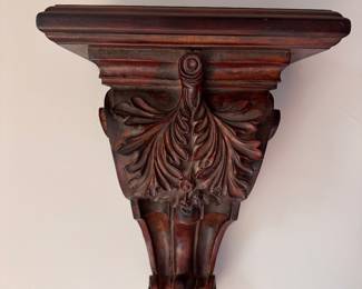 Wooden wall sconce. Two available. 