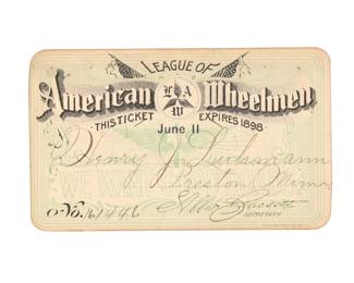 Several 1800's Bicycle Club Membership Cards in Mint Condition - Don't miss these rare gems