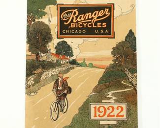 Dozens of Vintage & Antique Color Printed Bicycle Advertising Catalogs