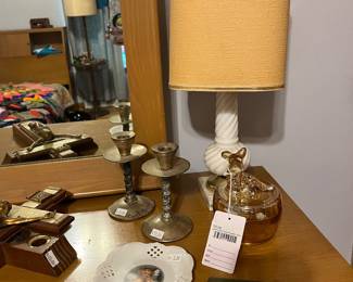 Candlestick Holders, Table Lamp