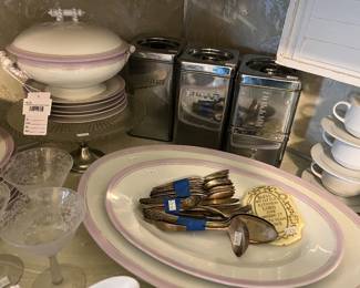 Vintage Metal Canisters, Silverware