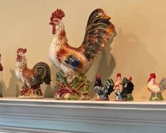 Ceramic Rooster and Hen Collection