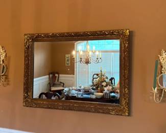 Wall Mirror and Sconces